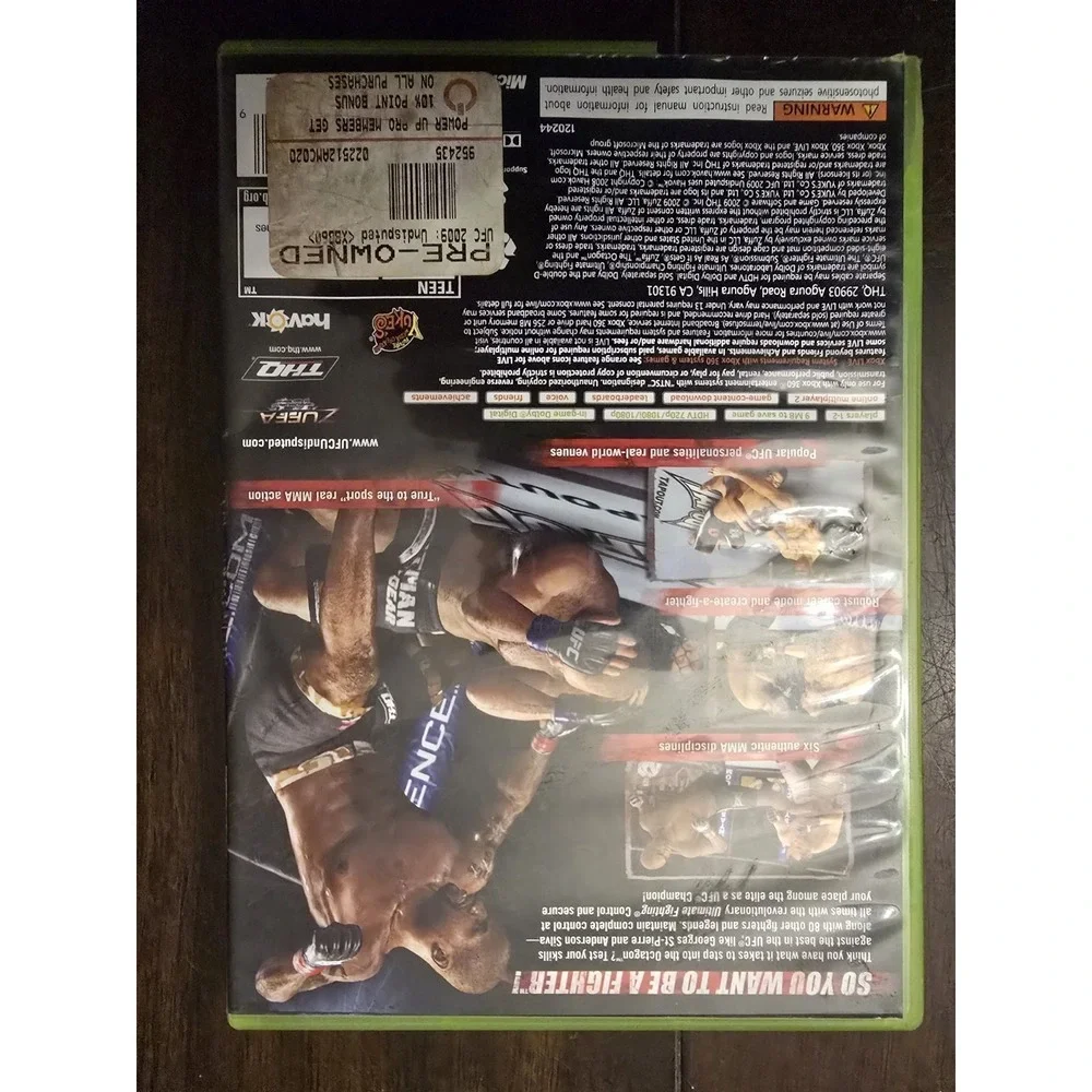 UFC‎ Undisputed XBOX 360 Fighting (Video Game) TESTED